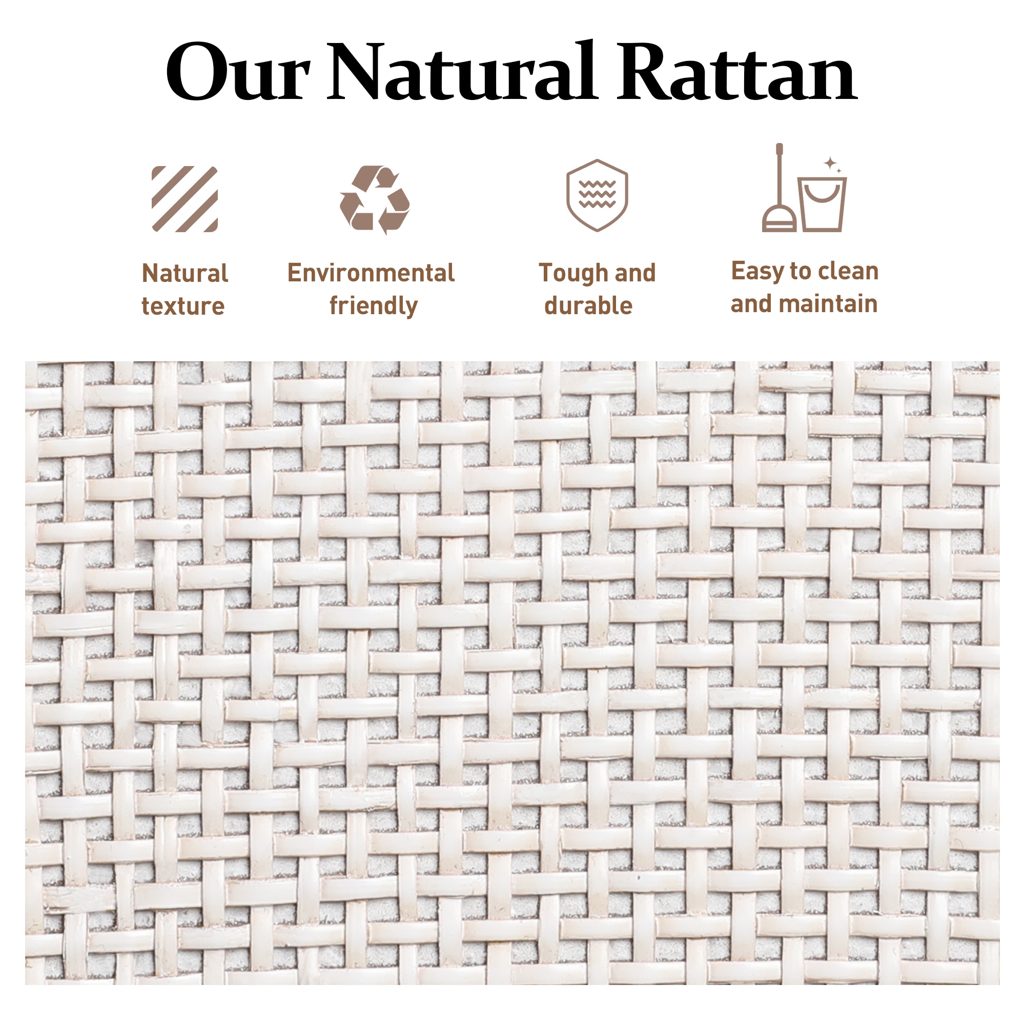 Kitchen Sideboard Cabinet With Rattan Doors And Storage Shelves_voghion.com